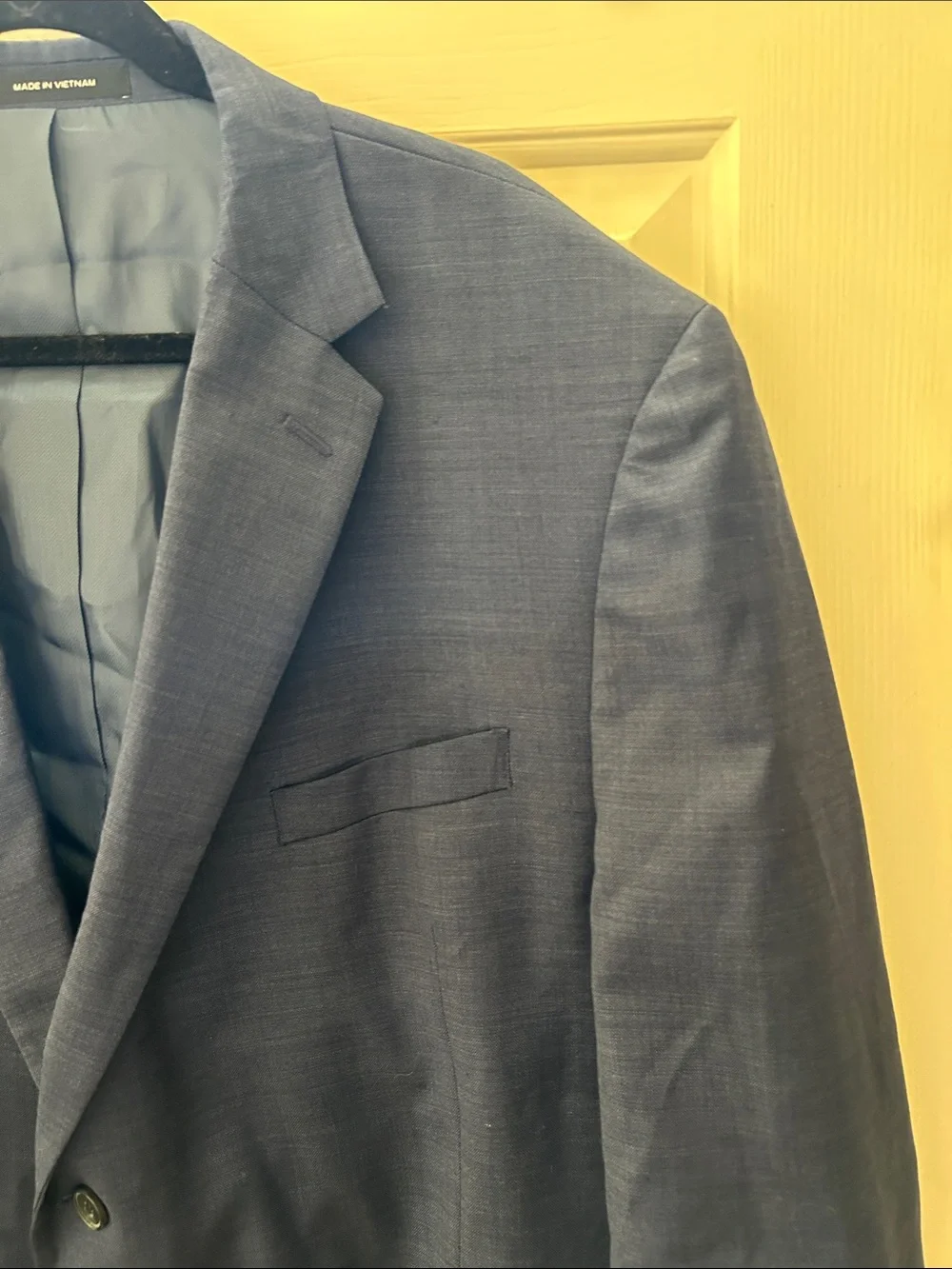 Kenneth Cole AWEARNESS Executive Fit 50S Navy Wool Sport Coat Blazer 98% Wool
